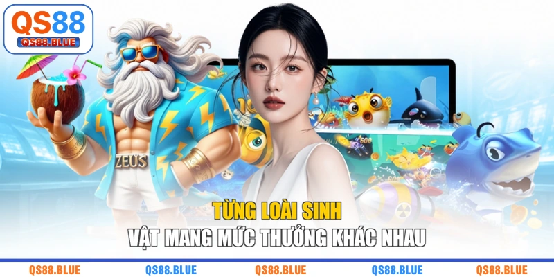 Từng loài sinh vật mang mức thưởng khác nhau